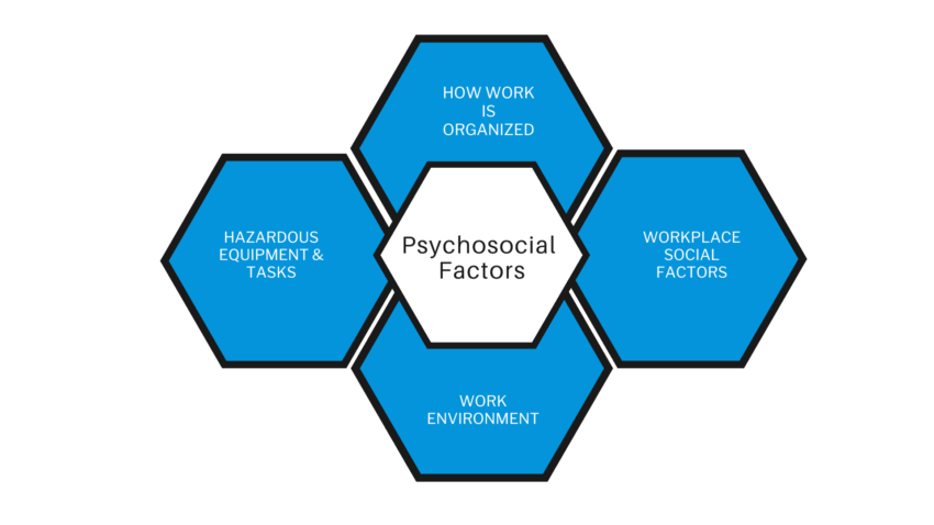 The four categories of psychosocial risk factors.
